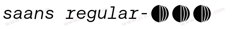 saans regular字体转换